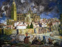 17A Vue de Segovia 1938 Painting By Ignacio Zuloaga In San Telmo Museum San Sebastian Donostia Spain