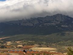 14C Bodegas Ysios Winery by Santiago Calatrava with the Sierra de Cantabria mountains amid broad swathes of vineyards On Rioja Wine Tour South Of San Sebastian Donostia Spain