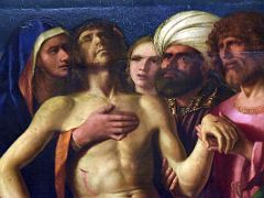 10B Burial of Christ - Giovanni Bellini early 16C detail Sacristy Toledo Cathedral Spain