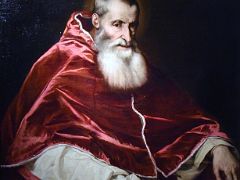 12A Pope Paul III - Titian 16C Sacristy Toledo Cathedral Spain