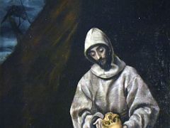 08A Saint Francis and Brother Leo in Meditation - El Greco 1597-1607 Sacristy Toledo Cathedral Spain