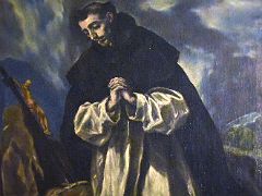 10A St Dominic in Prayer - El Greco 1605-10 Sacristy Toledo Cathedral Spain