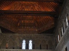 03A El Transito Synagogue was built in 1356 by Samuel ha-Levi with an artesonado ceiling made of cedar wood Toledo Spain