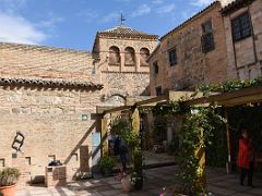 10A Courtyard contains some sculptures and sepulchral tombstones Museo Sefardi in El Transito Synagogue Toledo Spain