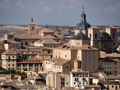 03 Iglesia de San Roman church, Iglesia de los Jesuitas (San Ildefonso) church and Iglesia de San Marcos church in foreground from Mirador del Valle Toledo Spain