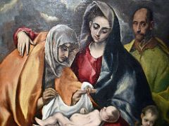04A The Holy Family (And Saint John The Baptist) - El Greco 1586-88 St Anne the mother of Mary is to left Museum of Santa Cruz Toledo Spain