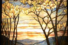 Louis c tiffany veduta di osyster bay 1908 z9642 A0 Poster on Canva -  Canvas material flat, rolled, no frame (40/33 inch)(119/84 cm) - Film Movie