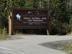 01C The Entrance Sign To The Denali National Park And Reserve In Alaska