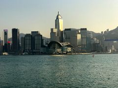 06C Wan Chan skyscraper Central Plaza and Hong Kong Convention and Exhibition Centre from Star Ferry Tsim Sha Tsui pier Hong Kong