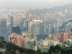 03C Hong Kong skyscrapers include Cheung Kong Centre, Bank Of China Tower, Central Plaza and Pacific Place before sunset Lugard Road Victoria Peak Hong Kong