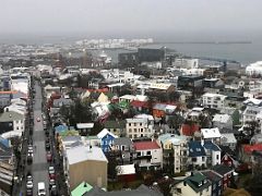 09B Downtown Reykjavik and Harpa Concert Hall and Conference Centre detail from the Hallgrimskirkja tower Iceland