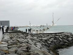 28A The Sun Voyager sculpture by Jon Gunnar Arnason 1990 Outdoor Art Reykjavik Iceland