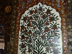 35 Agra Fatehpur Sikri Tomb of Salim Chishti Inside Wall With Inlay Flower