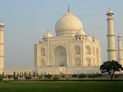 Agra Taj Mahal 16 Taj Mahal Close Up From Garden Just After Sunrise