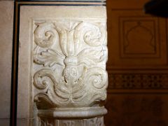 Agra Taj Mahal 28 Taj Mahal Mausoleum Interior Carved Pillar