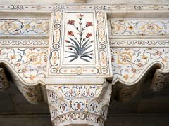 17 Agra Fort Musamman Burj Decorative Inlay Flower Close Up