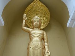 02A Statue Of Buddha At Lumbini Where He Was Born At The Peace Pagoda In Darjeeling Near Sikkim India