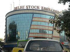 03B Driving Through Delhi With View Of The Delhi Stock Exchange Building