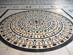 05A Beautiful Geometrically Shaped Tiled Floor At The Back Of The Gurdwara Bangla Sahib At Night Delhi India