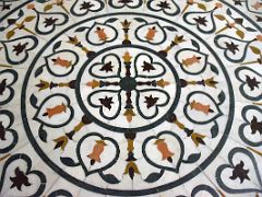 05B Beautiful Geometrically Shaped Tiled Floor Close Up At The Back Of The Gurdwara Bangla Sahib At Night Delhi India