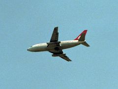 01A Air India Airplane Coming In To Land At Khajuraho India 1991