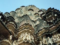 04A The Are Many Statues On The Outside Of Kandariya Mahadeva Temple In Khajuraho India 1991