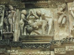 07C Statues Including Erotic On The Outside Of Vishvanatha Temple In Khajuraho India 1991