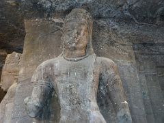 30 Dvarapala Gatekeeper Close Up Outside The Central Shiva Shrine In The Main Cave At Mumbai Elephanta Island