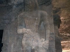 35 The South Gate Dvarapala Gatekeeper Has Many Unusual Features At The Central Shiva Shrine In The Main Cave At Mumbai Elephanta Island