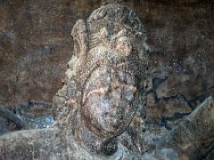 42 Bhairava Or Virabhadra Wrathful Form Of Shiva Headgear Has A Ruff On The Back And A Skull And Cobra Over The Forehead In The Main Cave At Mumbai Elephanta Island