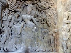 51 Four-Armed Ardhanarishvara With One Of His Hands Resting On Nandi Left Horn In The Main Cave At Mumbai Elephanta Island