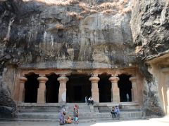 61 Entrance To The East Wing Of The Main Cave At Mumbai Elephanta Island