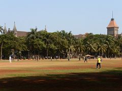 23 Playing Cricket At Oval Maiden With University Of Mumbai Convocation Hall And Mumbai City Civil and Sessions Court Behind