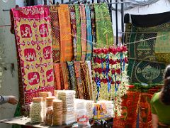 03 Haji Ali Dargah Mumbai Colourful Material At The Beginning Of The Walkway