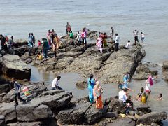 23 Haji Ali Dargah Mumbai At Low Tide Pilgrims Enjoy The Rocky Shore And Getting In The Water