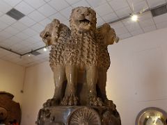 02A The Amazingly Well Preserved Lion Capital Of Askokan Pillar Was Built By Emperor Ashoka In 3C BC In Sarnath India Archeological Building