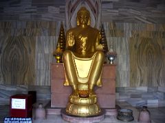 04A Golden Buddha Statue Inside The Thai Temple At Sarnath India