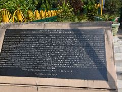 02A Sign Commemorating Angarika Dharmapala The Founder of Mahabodhi Society Which Built Mulagandha Kuti Vihara Monastery In 1931 Sarnath India