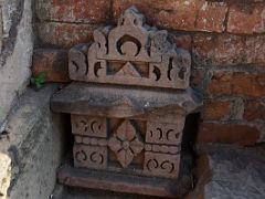 05C Carved Stone In A Corner Of The Main Temple At Sarnath Archeological Excavation Site India