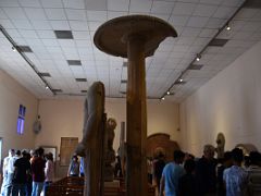 03B Bodhisattva And Umbrella 2C Statues Side View In Sarnath Archeological Building India