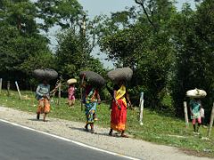 02C Women Carry Bundles On Their Head Next To The Highway Just After Leaving Bagdogra Airport For Gangtok Sikkim