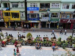 03C People Relax On Benches While Others Shop In MG Marg Shopping Area Of Gangtok Sikkim India