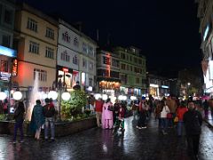 09A Families Socialize and Mingle After Dark On The MG Marg Shopping Area Of Gangtok Sikkim India