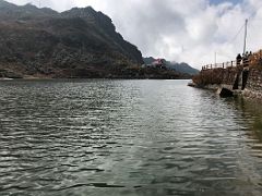 09B Looking Down The Tsomgo Lake To The Cable Car Terminal From The Chhangu Baba Mandir Shiva Temple Sikkim India