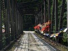 08A Crossing Yet Another Bridge With Prayer Flags On The Drive From Gangtok To Mangan And On To Lachen Sikkim India