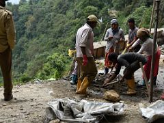 08C Highway 310A Is Constantly Being Repaired On The Drive From Gangtok To Mangan And On To Lachen Sikkim India