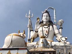 02C Bull Nandi In Front Of Shiva Statue At Siddheswar Char Dham Near Namchi Sikkim India