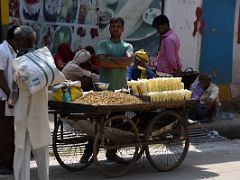 03B Popcorn Street Seller Across From Costa Riviera Hotel In Varanasi India