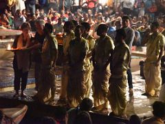 03A The Ganga Aarti Fire Ceremony Begins With A Fire Offering To The Seven Brahmins On The Banks Of The Ganges Varanasi India