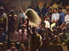 08A A Brahmin Performs In The Ganga Aarti Fire Ceremony On The Banks Of The Ganges Varanasi India